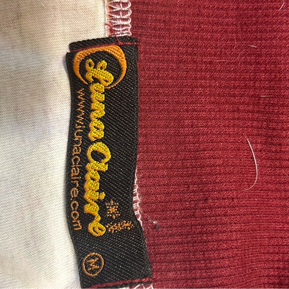 Luna Claire boho style skirt w adorable sew in patches.  Tie waist.  Medium - Picture 6 of 7